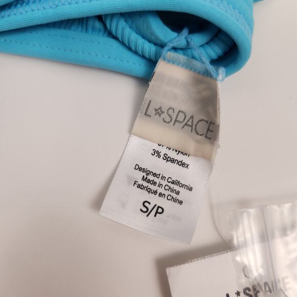 L*Space Robbie Bikini Top in Aqua Blue Size Small NWT - Picture 4 of 4